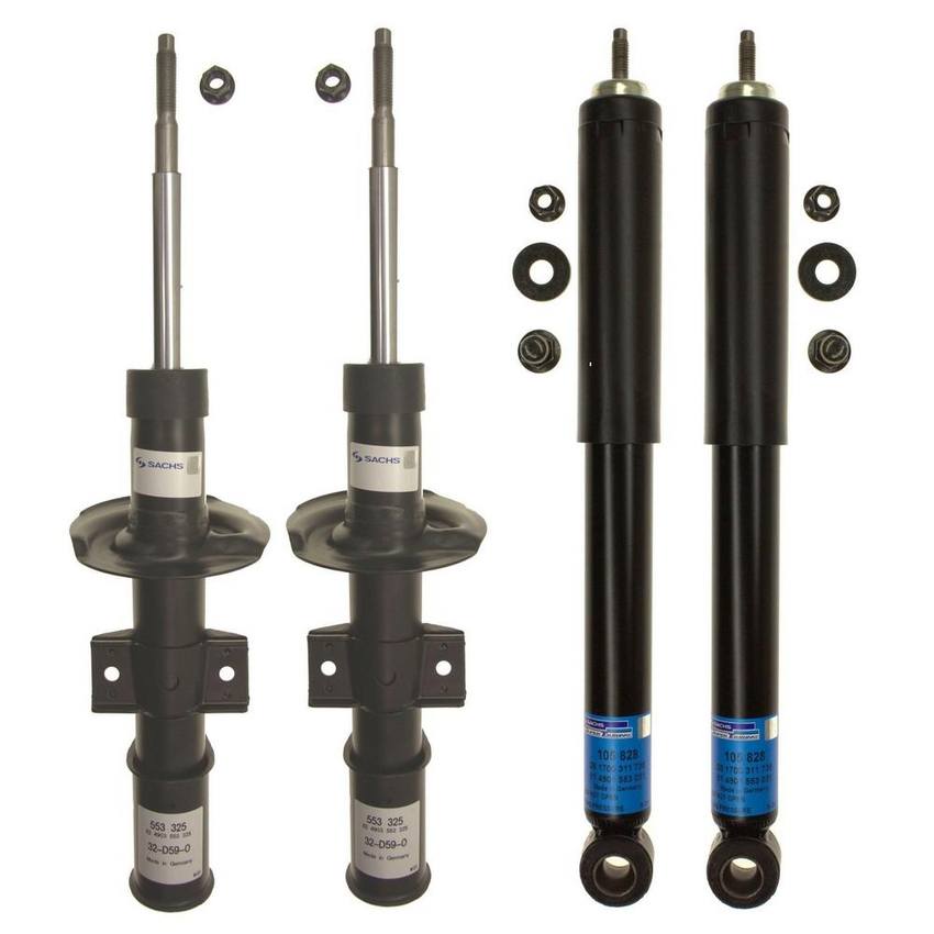 Volvo Suspension Strut and Shock Absorber Assembly Kit - Front and Rear 9191569 - Sachs 4015388KIT